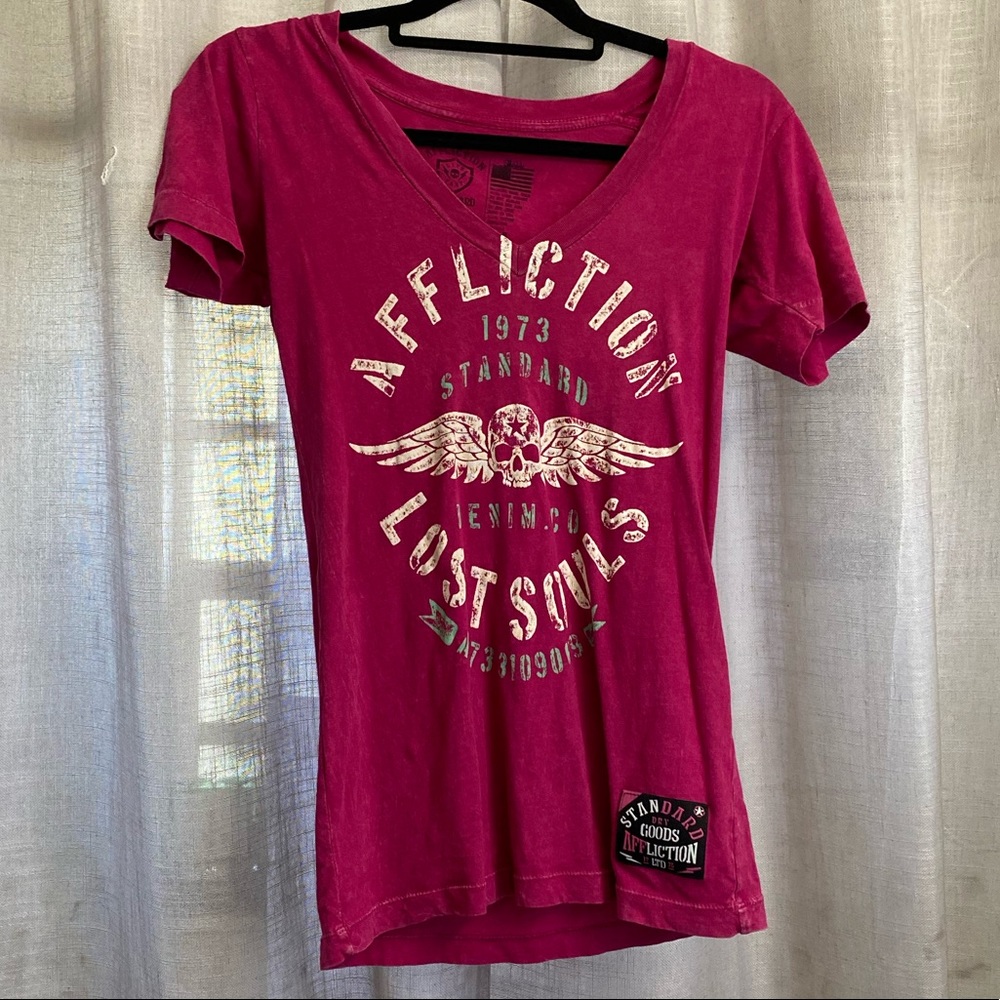 y2k Affliction Lost Souls biker tee
